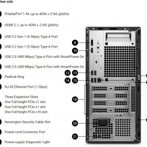 Dell Pro Tower Desktop Computers, Intel 20-Core i7-14700, 16GB RAM, 512GB