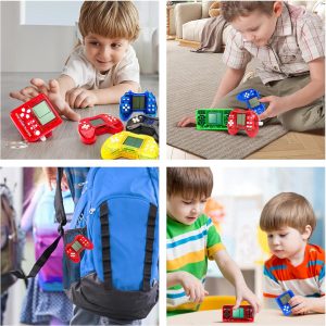 SSRMX 24Pcs Video Game Party Favors Valentines Day Gifts for Kids, Mini Game Keychain Arcade Party favors Birthday Supplies Classroom Prizes for Boys and Girls