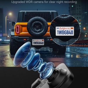 WOLFBOX G840S 12" 4K Mirror Dash Cam Backup Camera with 32GB Card and GPS