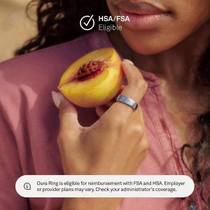 OURA Ring 5 Smart Ring - Silver - Size 8 - Fitness & Sleep Tracker
