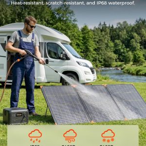 ZOUPW 230W Bifacial Portable Solar Panel N-Type 16BB for Power Station