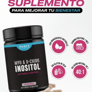 🌿 Myo & D-Chiro Inositol Marce Fitness® | 120 Cápsulas (Bienestar hormonal · Equilibrio metabólico · Salud reproductiva · Función celular)