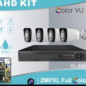 Kit 4 cámaras 2MPX full color tipo bala (exterior)