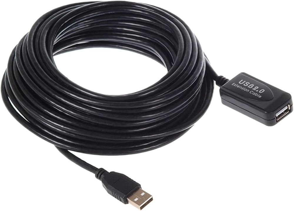 USB 2.0 10M Extensión cable - Forro Negro