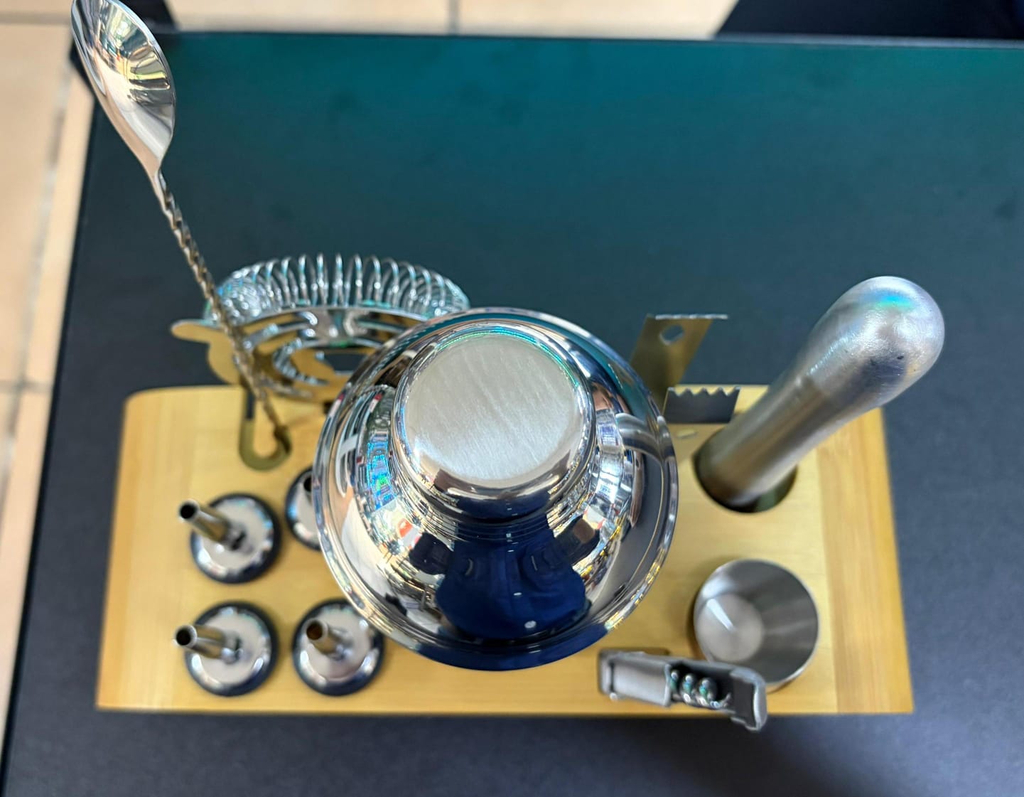 Set de Coctelería de Acero Inoxidable