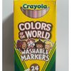 Caja de marcadores Crayola 24 colores Color of the World punta fina
